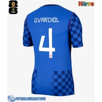 Fotballdrakt Herre Kroatia Josko Gvardiol #4 Bortedrakt VM 2026 Kortermet